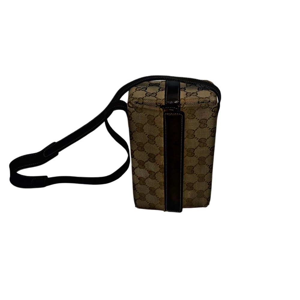 Authentic Vintage Gucci Monogram GG Box Shaped Neck Strap Bag